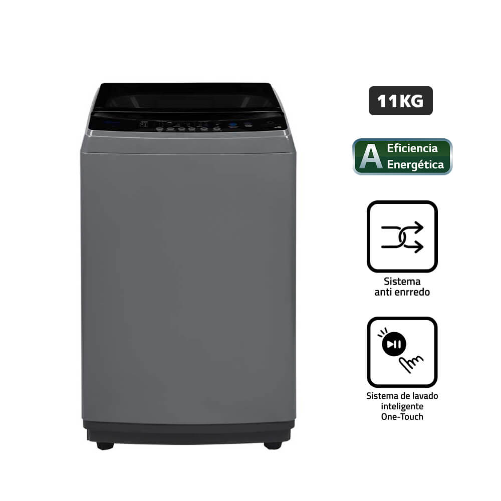 Lavadora INDURAMA 11 Kg Carga Superior LRI-11DGR Gris Oscuro