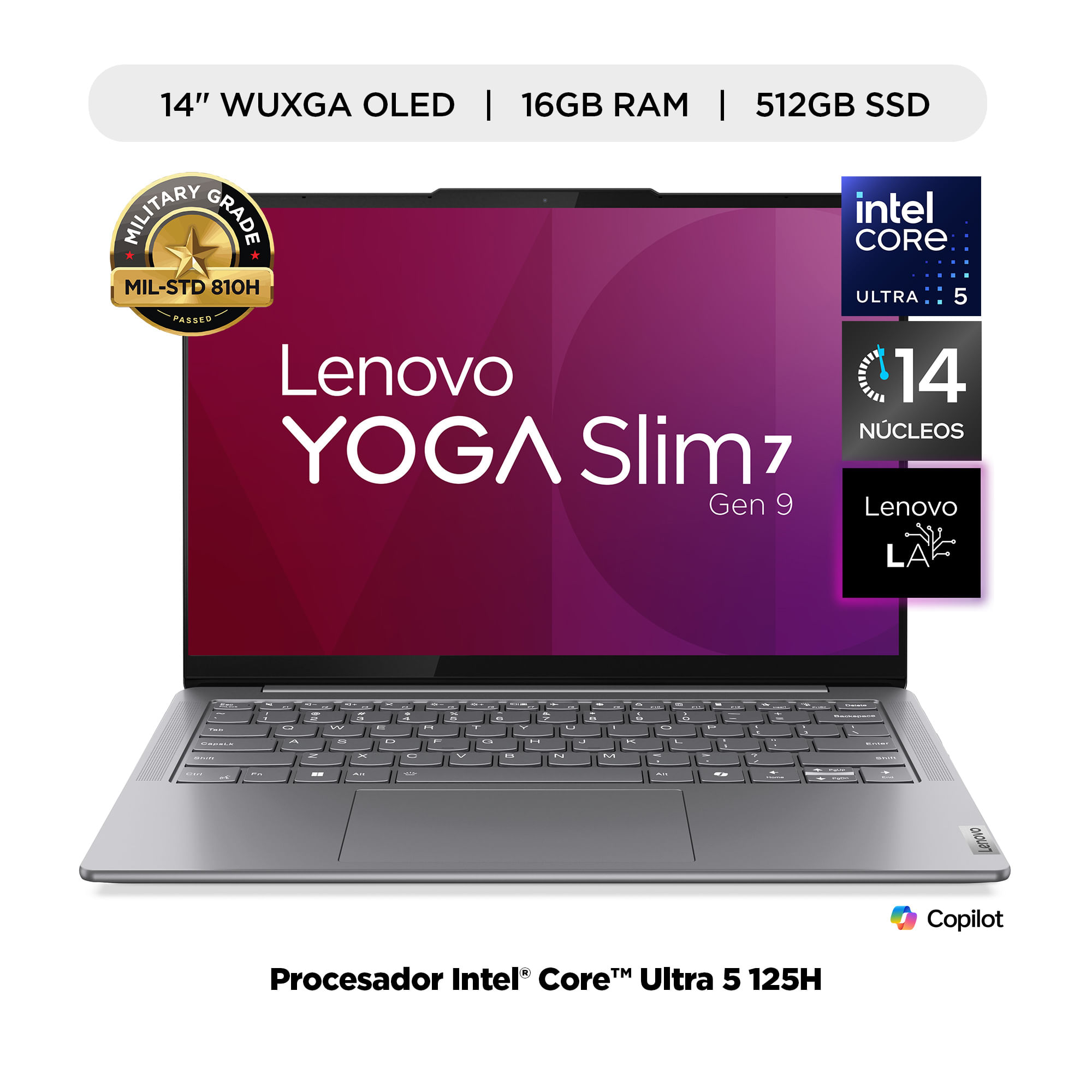 Laptop LENOVO Yoga Slim 7 14IMH9 14" Intel Core Ultra 5 125H 16GB 512GB SSD