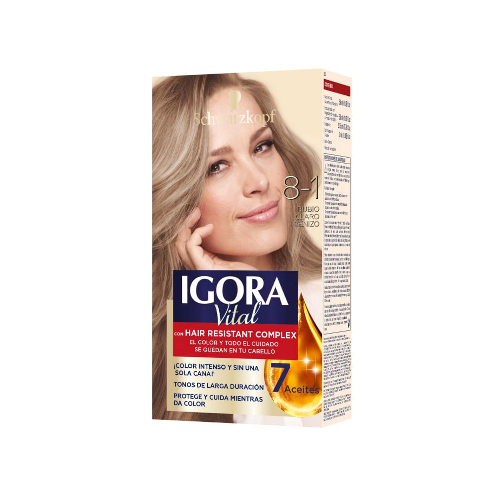 Tinte para Cabello IGORA Vital 6-0 Rubio Oscuro Caja 1un