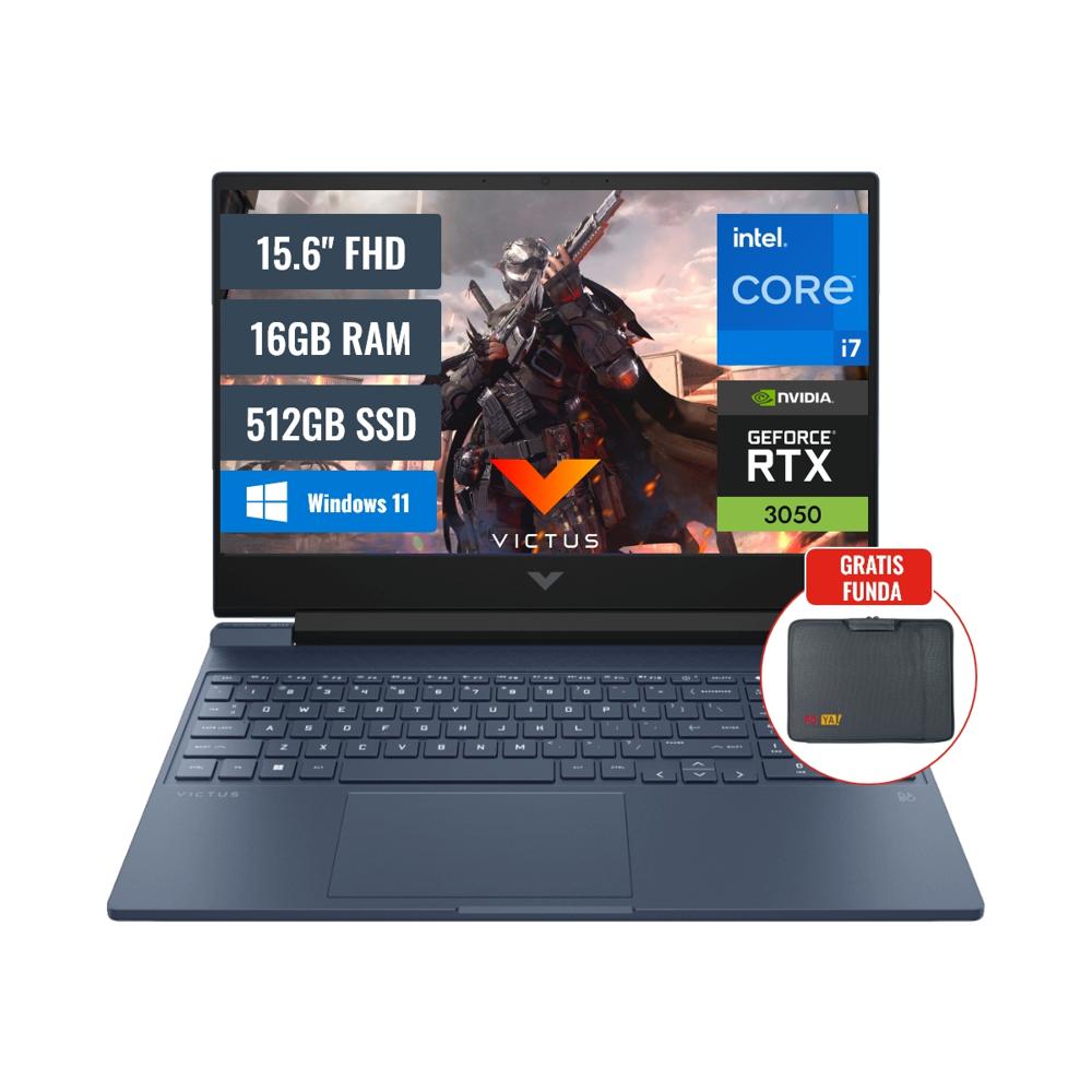 Laptop Gaming HP Victus 15 Intel Core i7 16GB RAM 512GB SSD 4GB RTX 3050 15.6 FHD Windows 11 8U8B8LA
