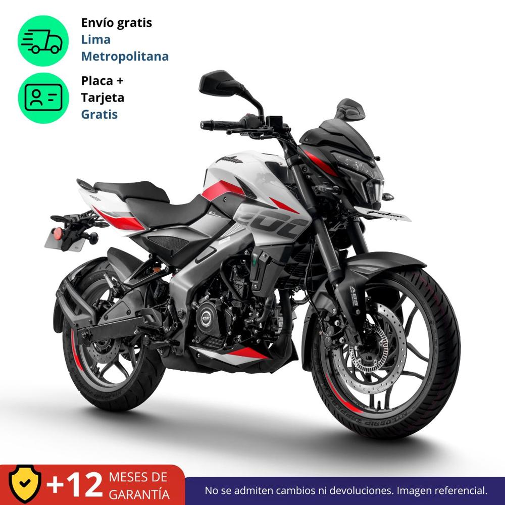 Moto Bajaj Pulsar NS 200 Modelo 2025 Blanco Rojo