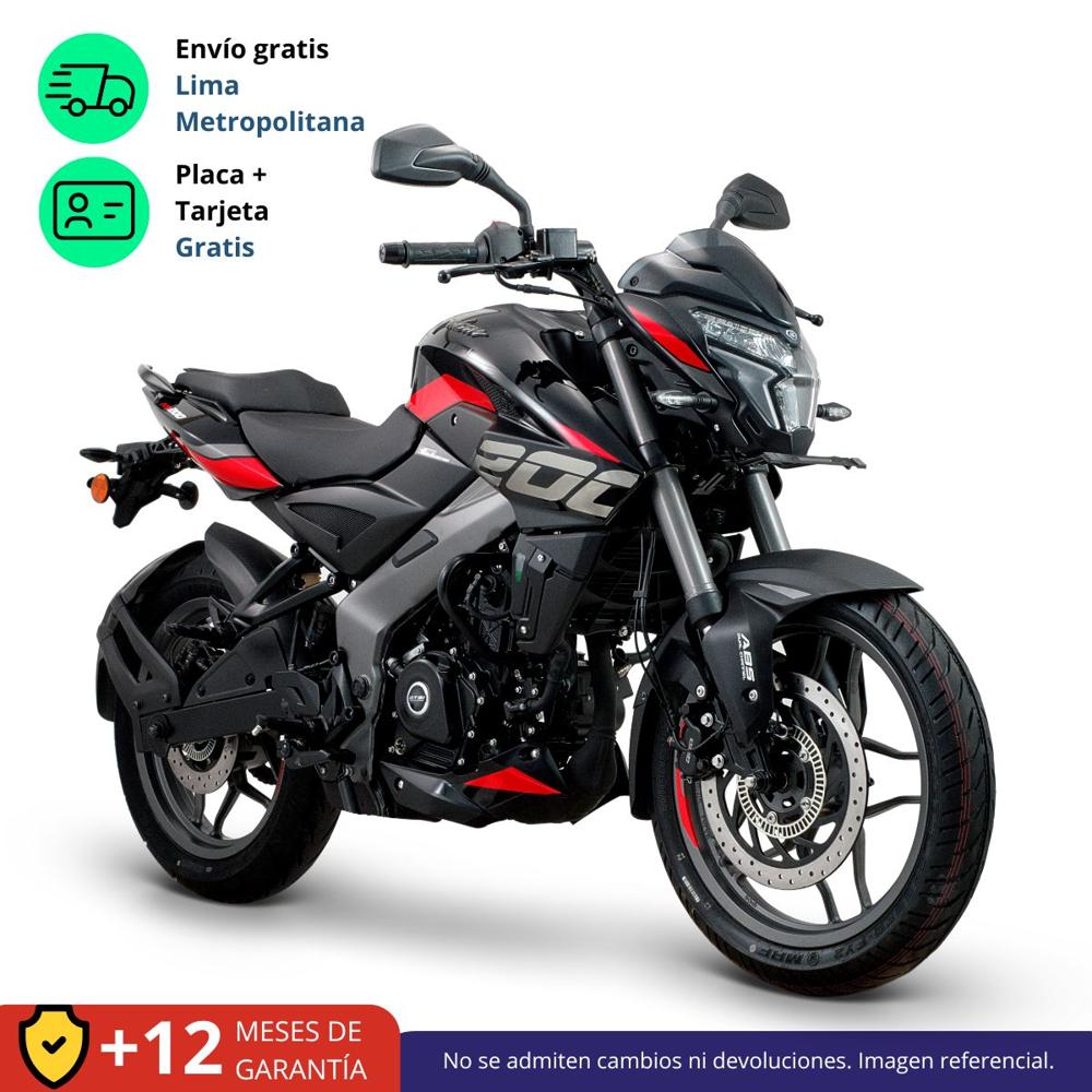 Moto Bajaj Pulsar NS 200 Modelo 2025 Negro Rojo
