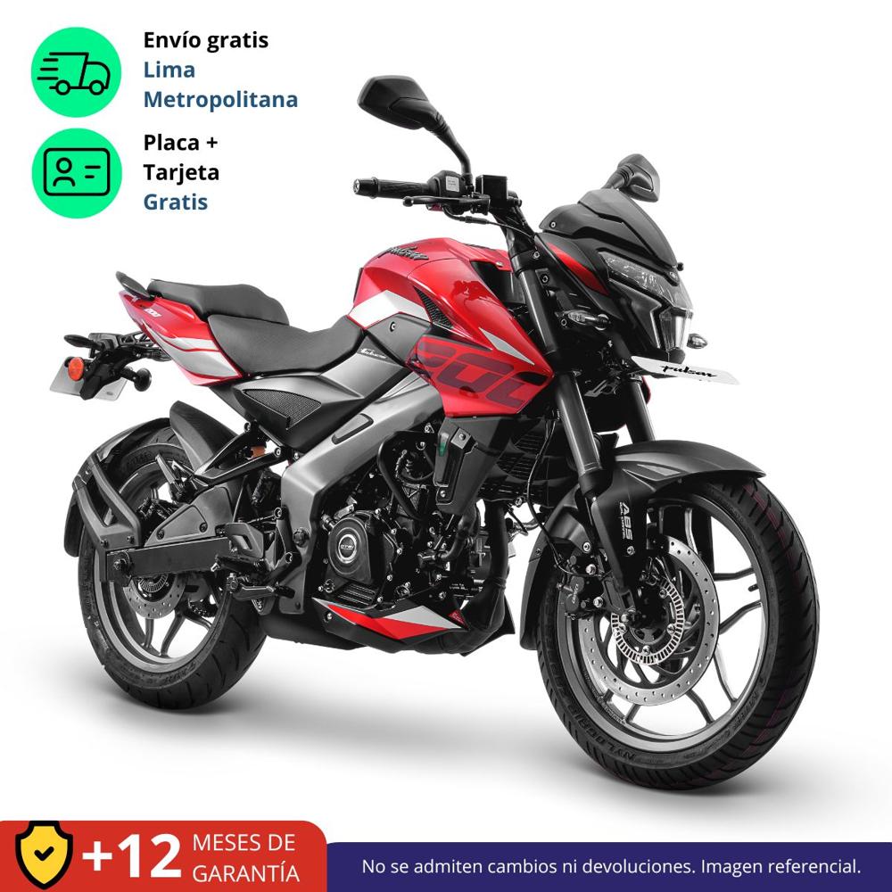 Moto Bajaj Pulsar NS 200 Modelo 2025 Rojo Gris