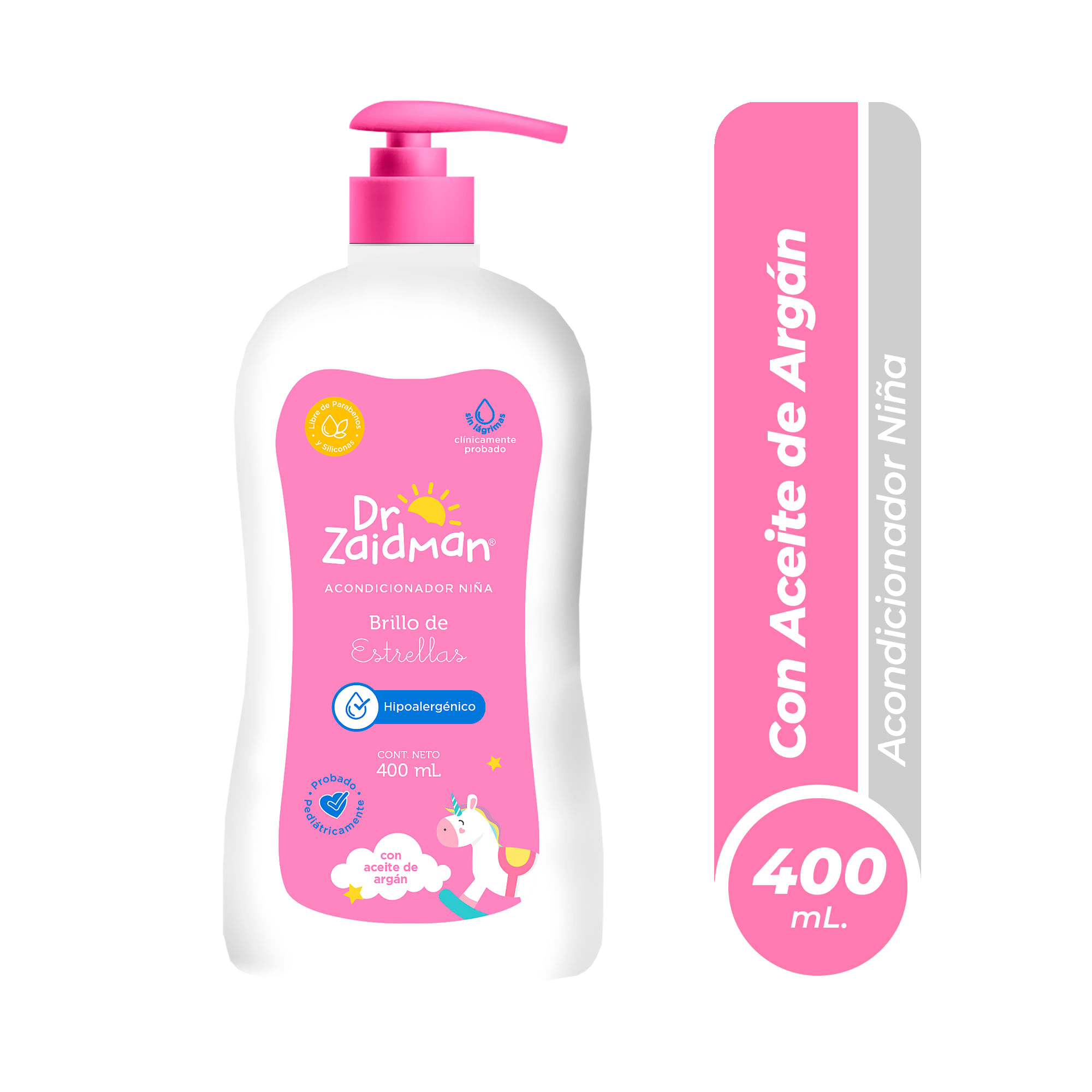 Acondicionador para Niñas DR ZAIDMAN Brillo de Estrellas Botella 400ml