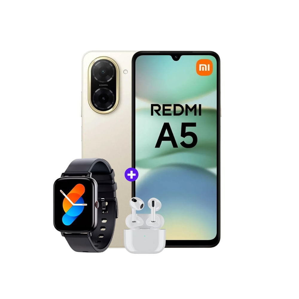 Xiaomi Redmi A5 4G 128GB 4GB Dorado + Smartwatch + Audifonos