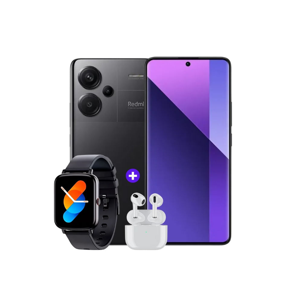 Xiaomi Redmi Note 13 Pro Plus 5G 512GB 12GB Negro + Smartwatch + Audifonos