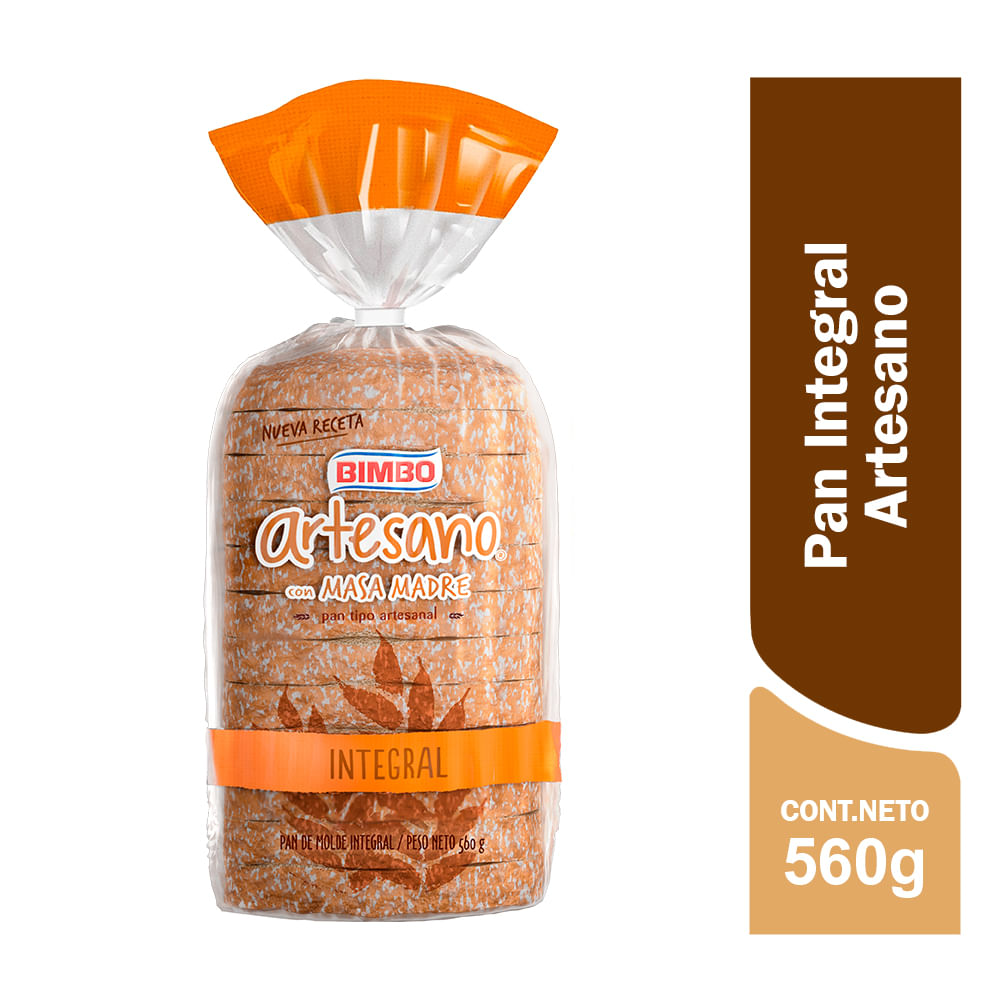 Pan Artesano Integral BIMBO Bolsa 560g