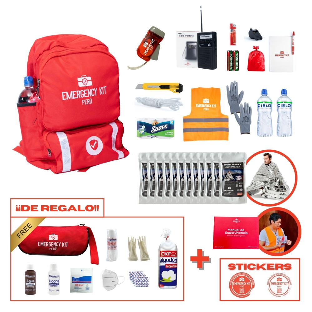 Mochila de Emergencia Equipada Office Full (Hasta 12 Personas)