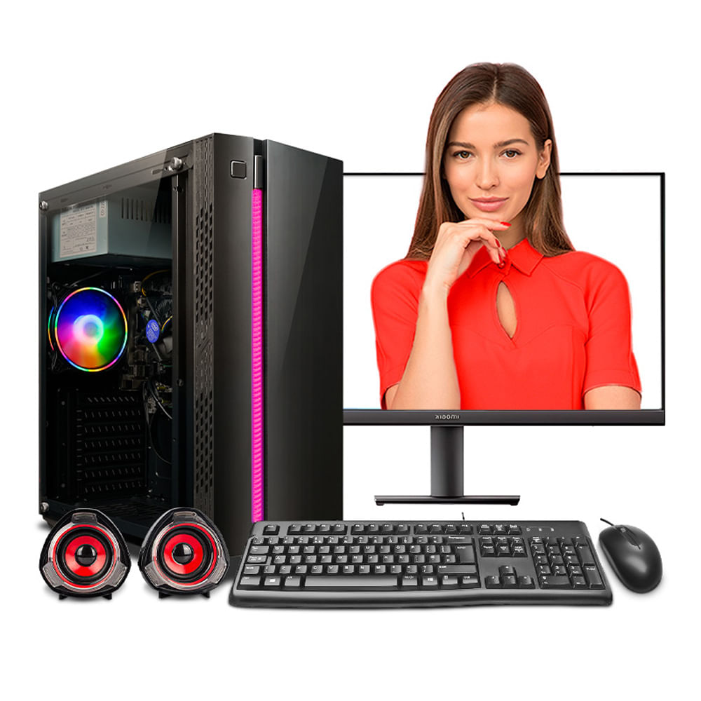 COMPUTADORA DE ESCRITORIO INTEL CORE I5 12400 16GB 1TB 22" IPS MI PC LISTA MIPCLISTA