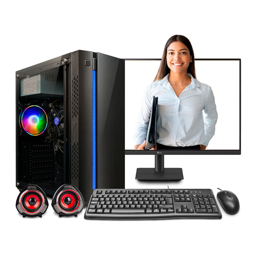 COMPUTADORA DE ESCRITORIO INTEL CORE I5 14400 32GB 1TB 24" IPS MI PC LISTA MIPCLISTA