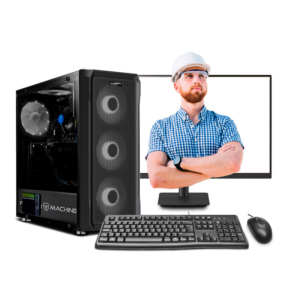 PC INGENIERÍA Y DISEÑO CORE I5 14400F 32GB DDR5 500GB 24" IPS RTX3060 12GB MI PC LISTA MIPCLISTA