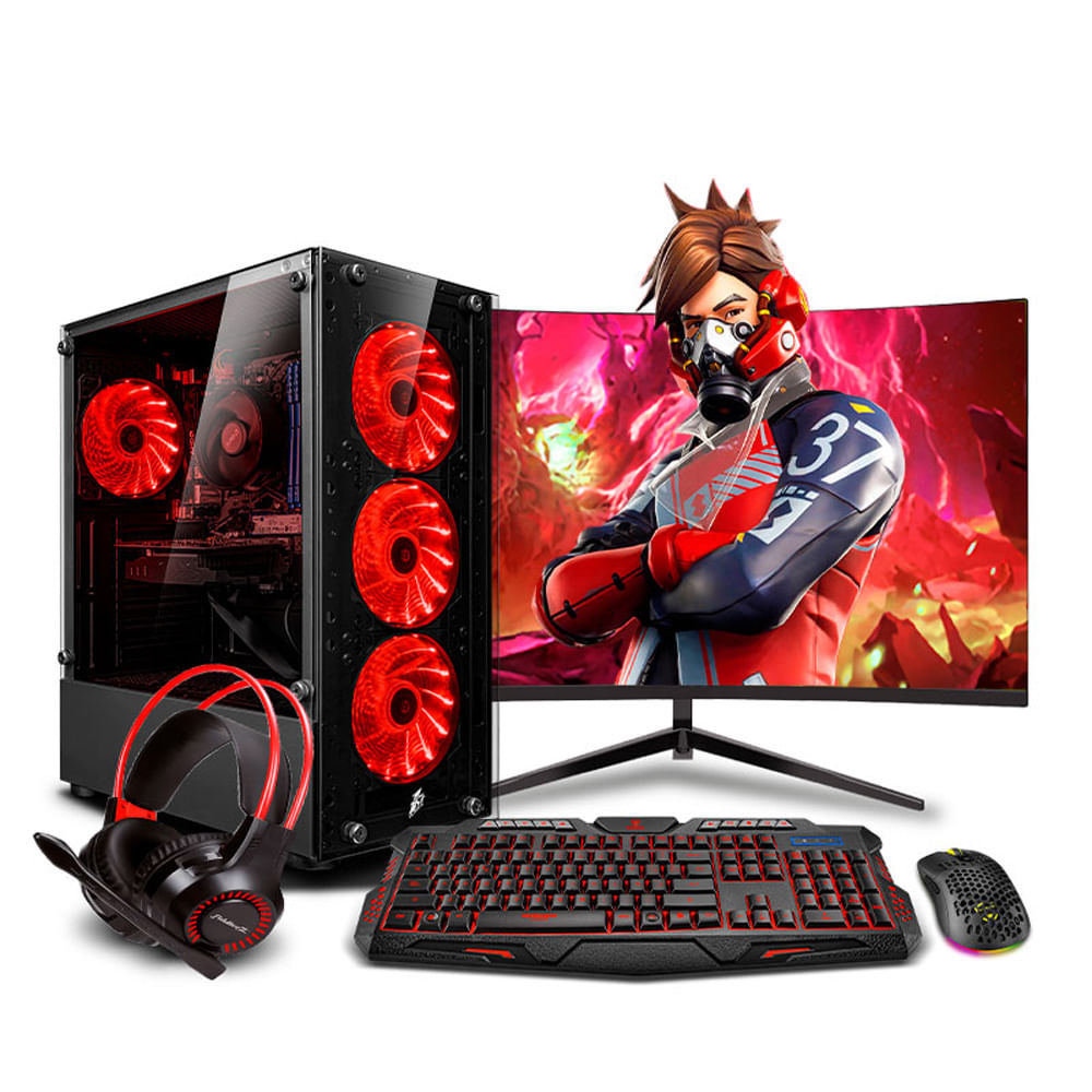 PC GAMER DRACO RED PLUS INTEL CORE I5 14400F 32GB 500GB 24" RTX3050 8GB MI PC LISTA MIPCLISTA