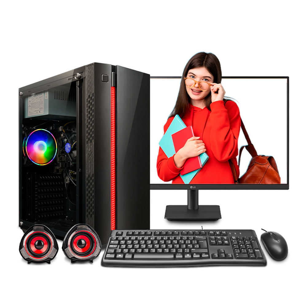 COMPUTADORA DE ESCRITORIO INTEL CORE I5 12400 32GB 1TB 24" IPS MI PC LISTA MIPCLISTA