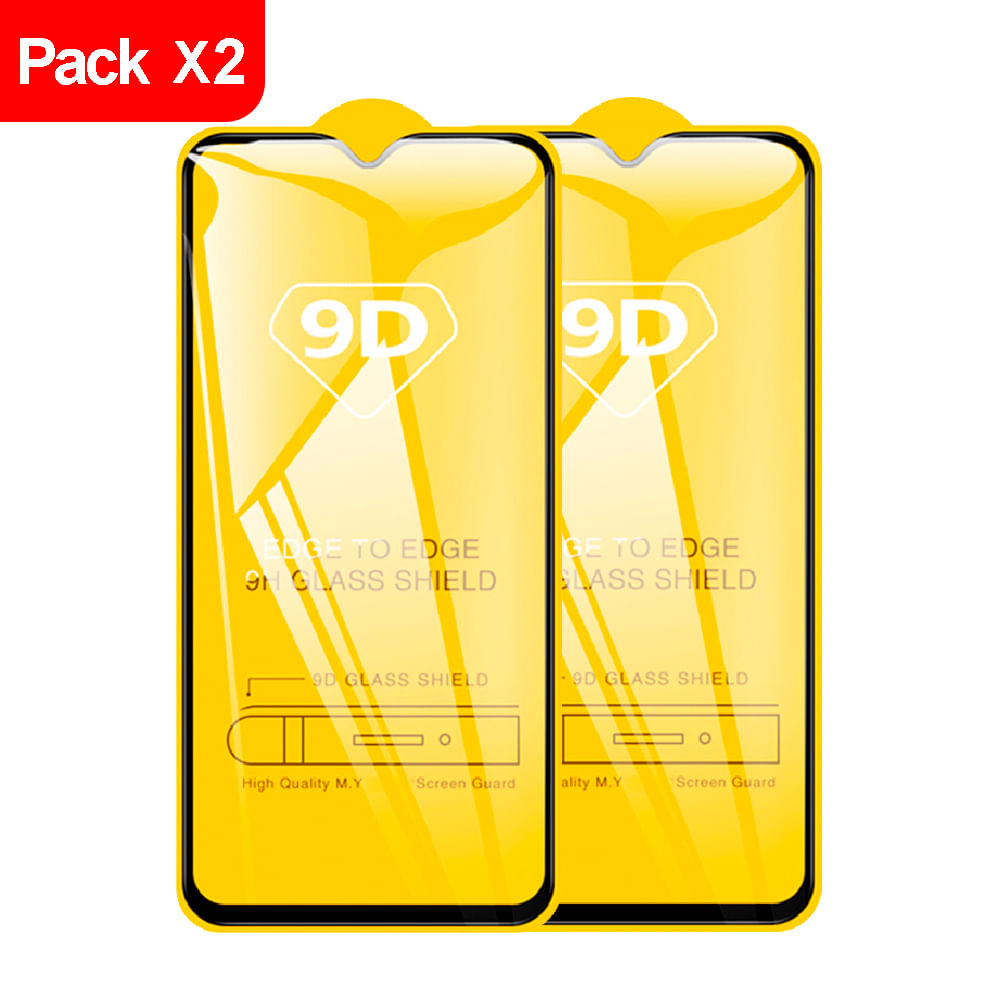 Combo Pack X2 Mica de Vidrio 9D para ZTE A7 2019 Antishock Cuida la Pantalla del Celular
