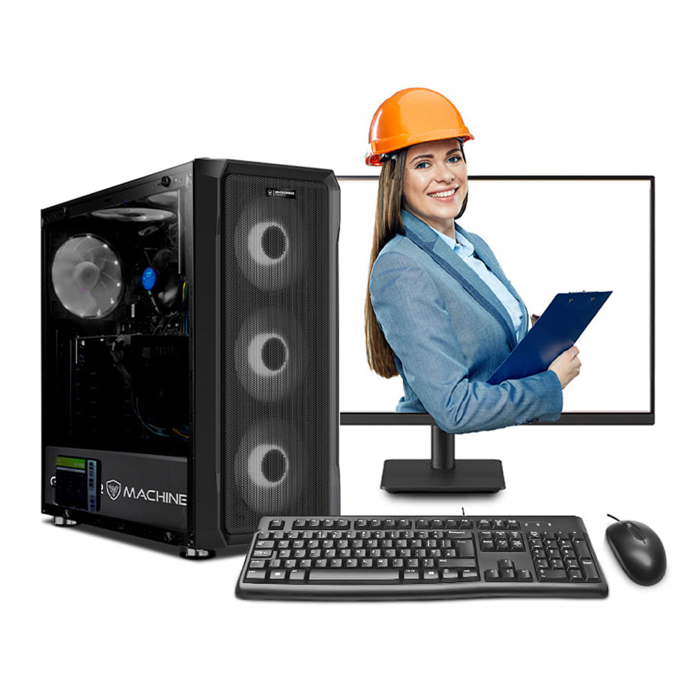 PC INGENIERÍA Y DISEÑO CORE I5 14400F 32GB 500GB 24" IPS RTX3060 12GB MI PC LISTA MIPCLISTA