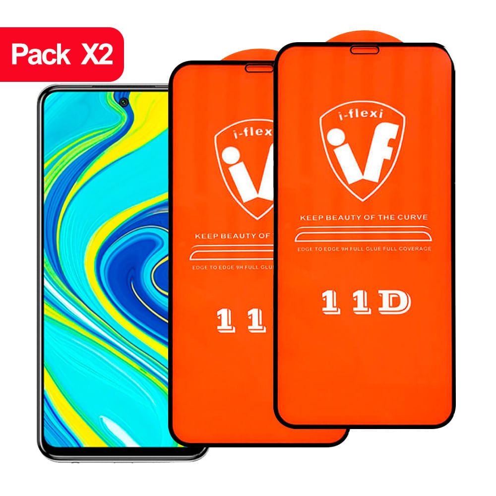 Combo Pack X2 Mica de Vidrio 11D para Xiaomi Redmi K20 Antishock Cuida la Pantalla del Celular