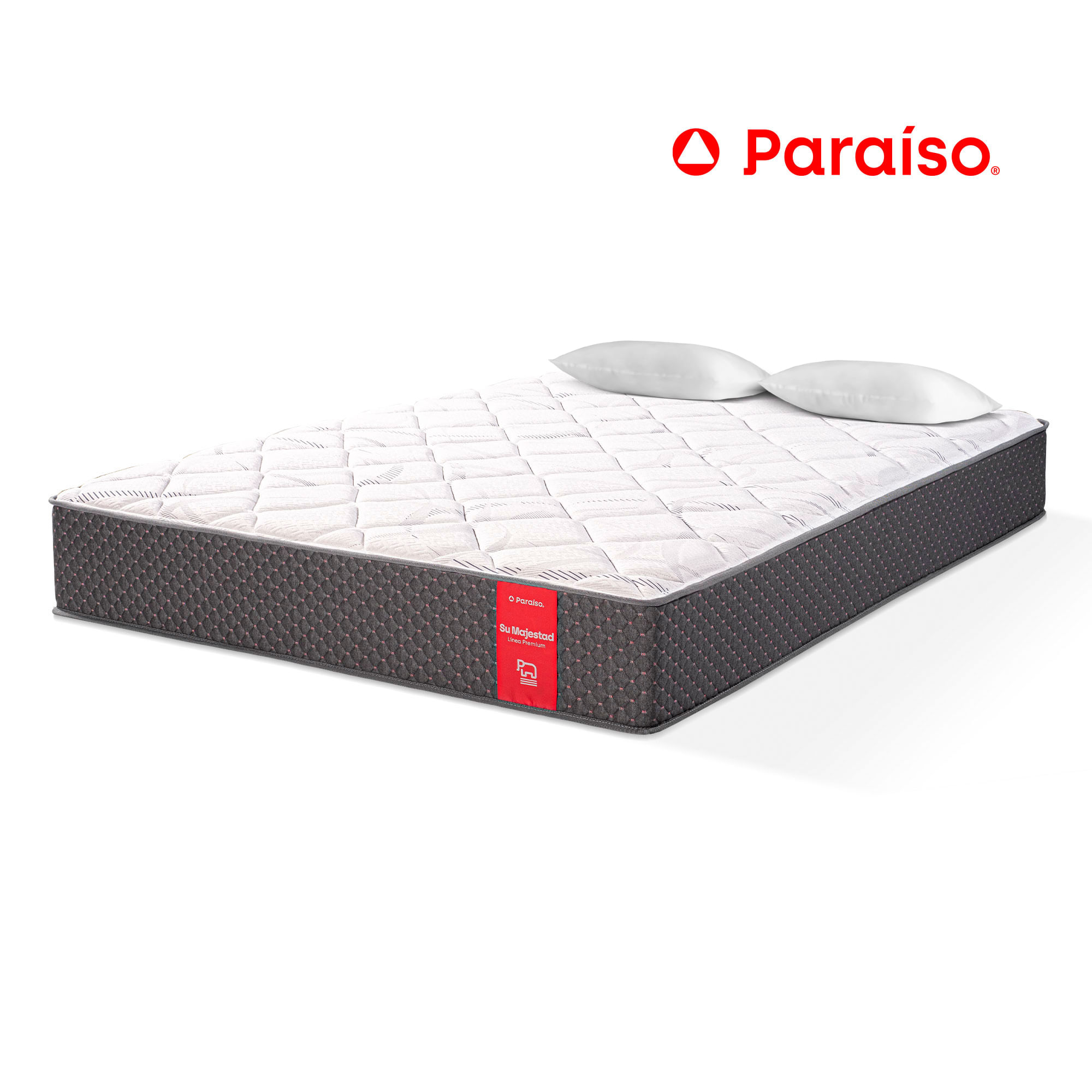 Colchón PARAISO Su Majestad One Side 2 Plazas + 2 Almohadas + Protector