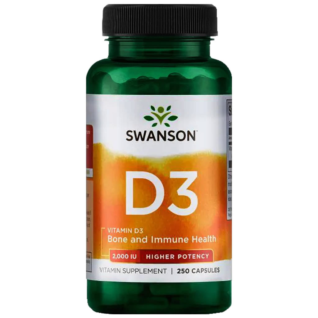 Swanson Vitamina D3 - 2OOO IU - 250 capsulas