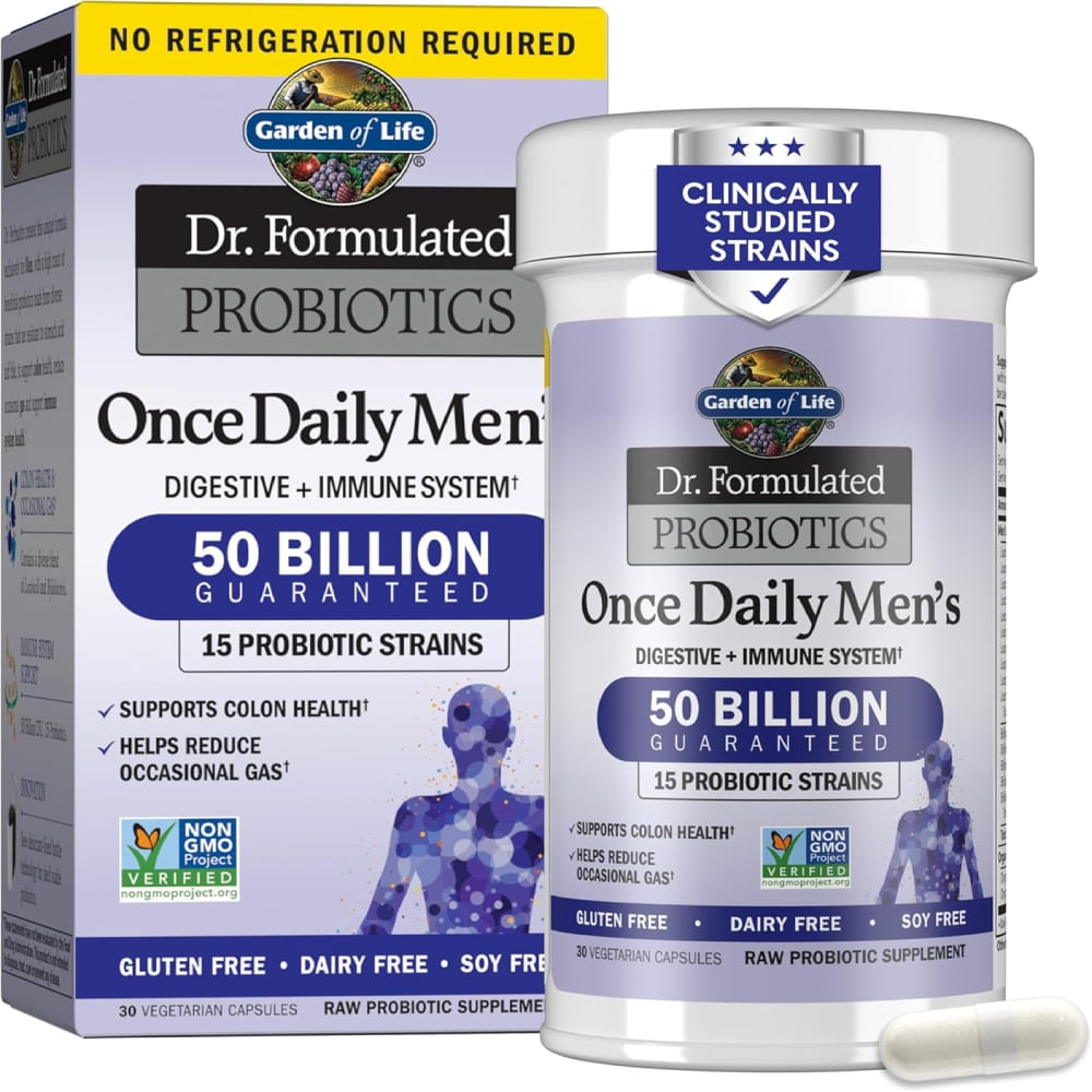 Probióticos 50 Billion Hombre 30 Cápsulas Garden Of Life