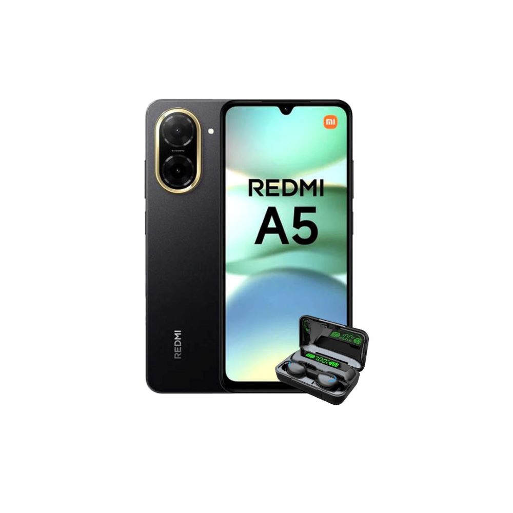 Celular Redmi A5 4RAM-128GB Color Negro + Audifono De Regalo