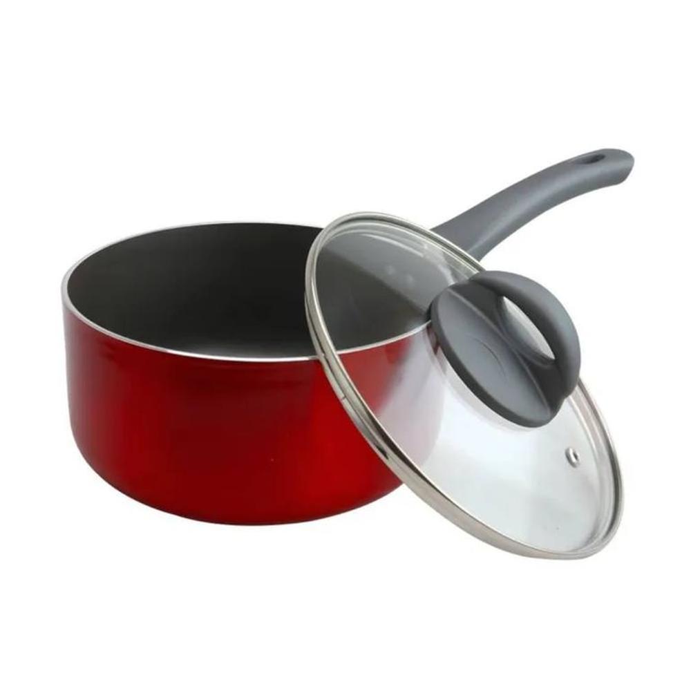 Cacerola Oster® Antiadherente 18CM con Tapa HERSCHER Roja 62980 02