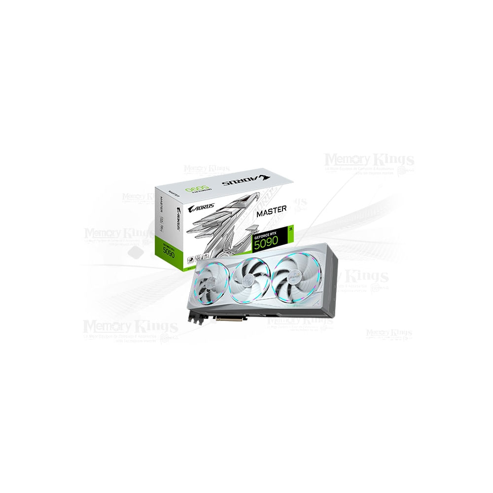 Tarjeta De Video Gigabyte Aorus Geforce Rtx 5090 Master Ice 32Gb Gddr7 Pcie 5.0 Para Alto Rendimien