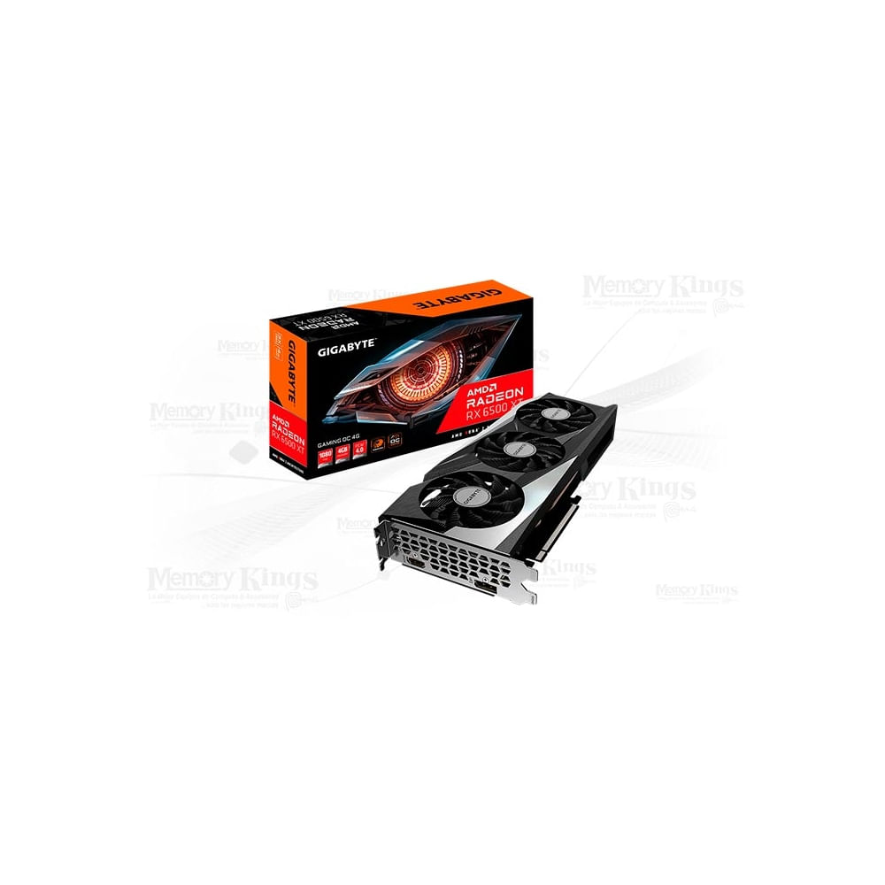Tarjeta Gráfica Gigabyte Radeon Rx 6500 Xt 4Gb Oc - Rendimiento Gaming 64 Bit, Ideal Para Juegos