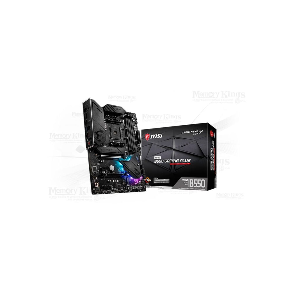 Msi Mpg B550 Gaming Plus - Placa Base Am4, Hdmi, Dp, Usb 3.2 Gen 2, Ideal Para Gaming