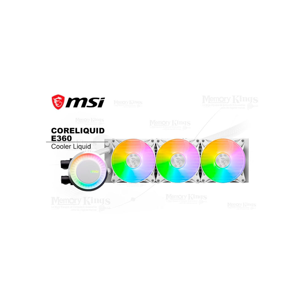 Refrigerador Líquido Msi Mag Coreliquid E360 White, Alto Rendimiento Y Diseño Elegante Para Cpu