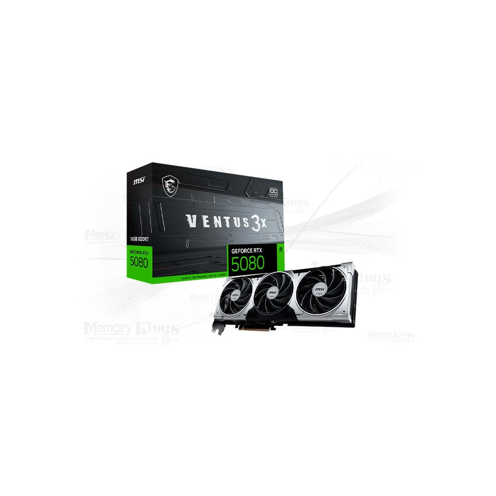 Msi Geforce Rtx 5080 16Gb 256 Bit - Tarjeta Gráfica Ventus 3X Oc Plus Para Gaming De Alto Rendimien