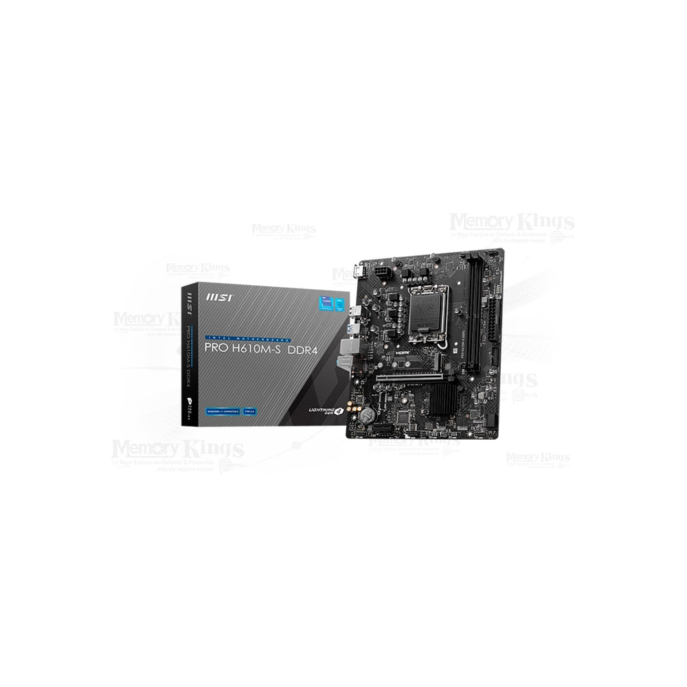 Placa Base Msi Pro H610M-S D4, Socket 1700, Formato Matx, Ideal Para Pc De Oficina Y Juegos