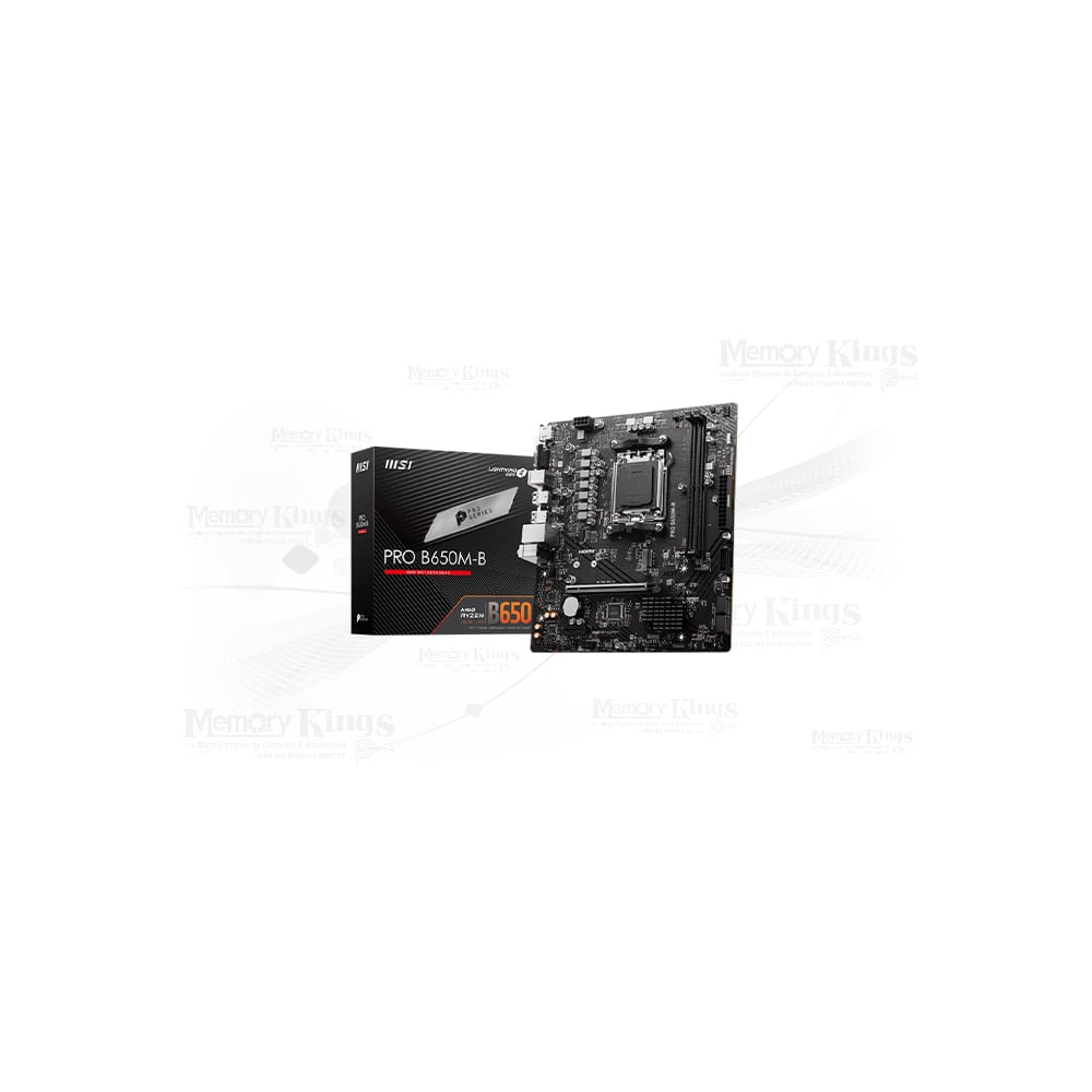 Placa Base Msi Pro B650M-B Am5, Chipset Amd B650, Micro Atx, Compatible Con Procesadores Amd