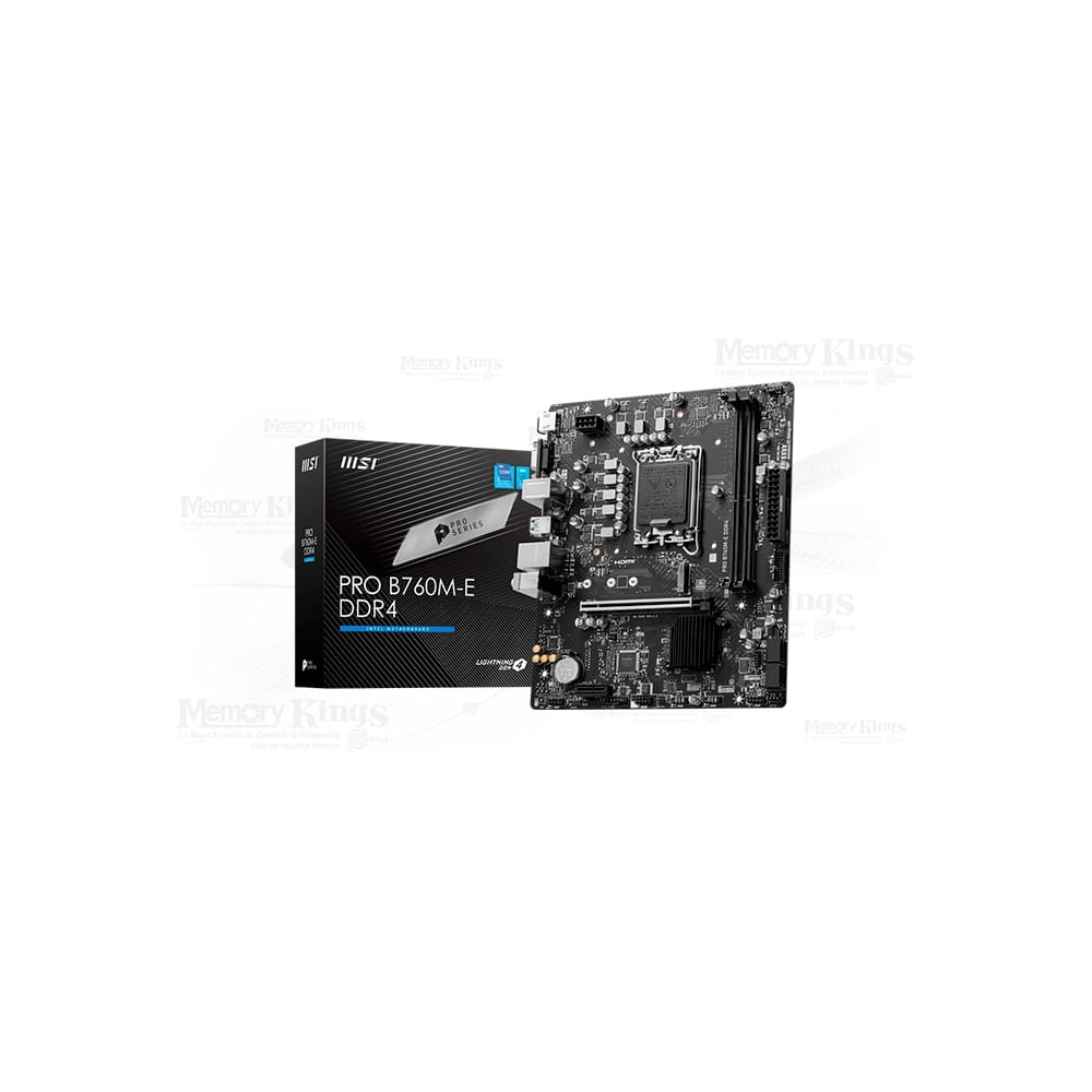 Placa Base Msi Pro B760M-E D4 Matx, Socket 1700, Ideal Para Pcs De Alto Rendimiento