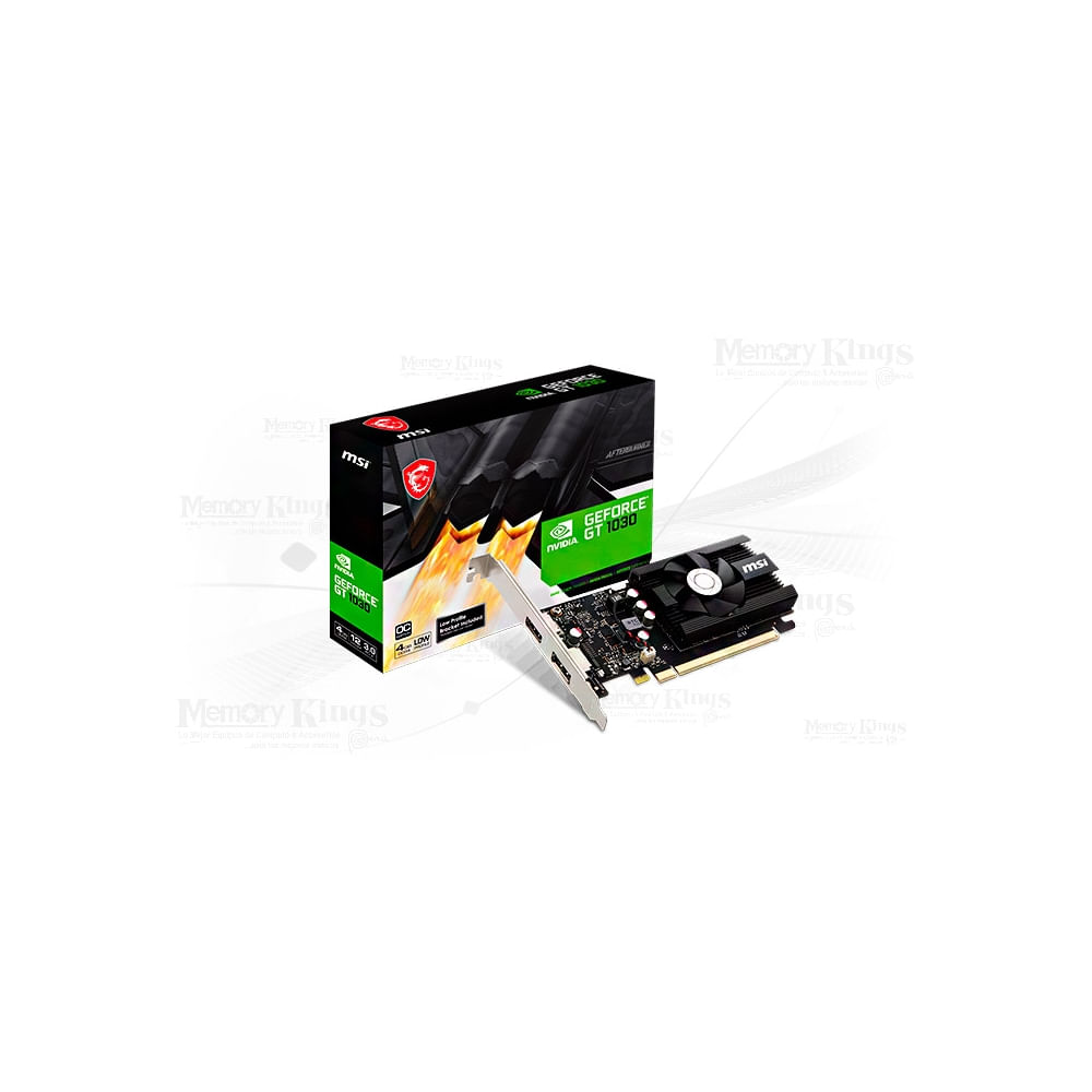 Msi Geforce Gt 1030 4Gb Ddr4 Lp Oc - Tarjeta De Video Pcie Gen 3.0, Rendimiento Optimizado Y Tamaño