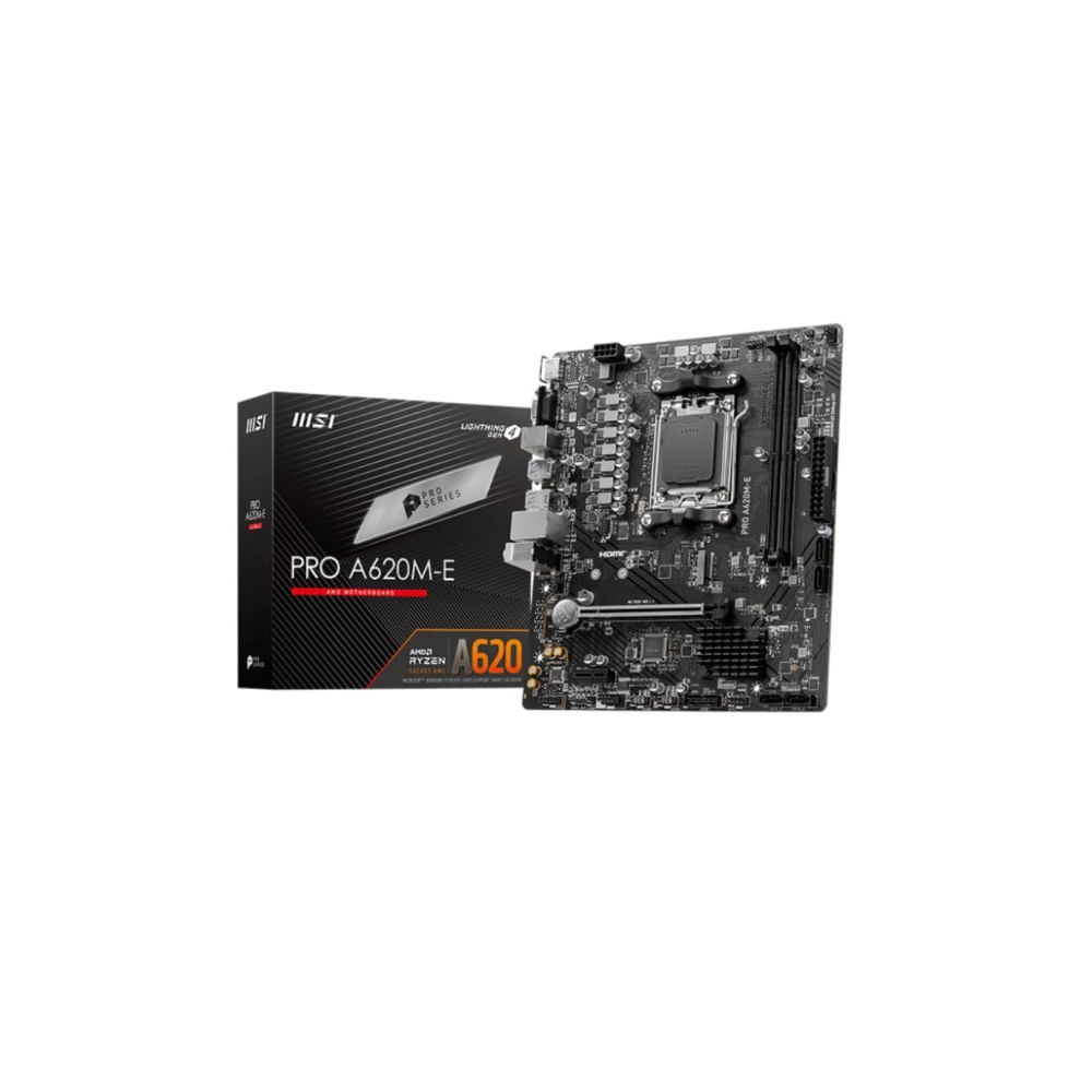 Placa Base Msi Pro A620M Con Soporte Amd, 96Gb Ddr5, 6800Mhz, Hdmi Y Vga, Ideal Para Gamers
