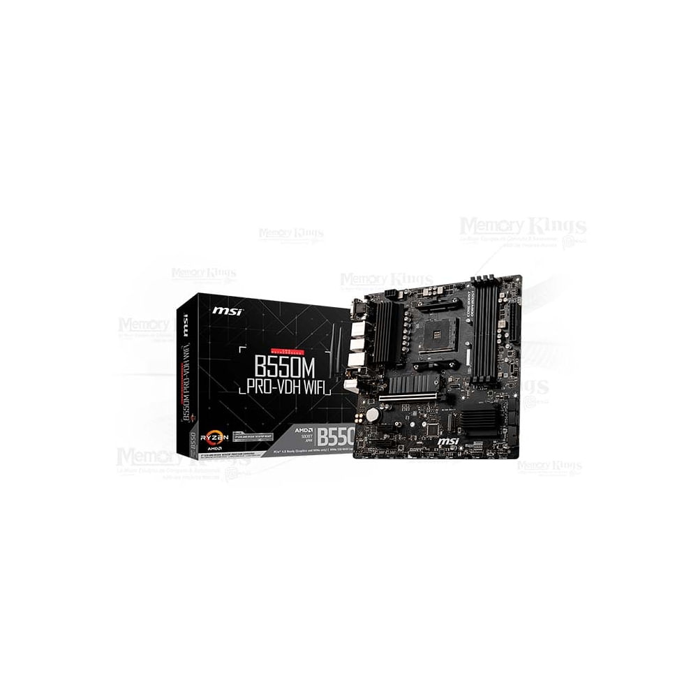 Placa Base Msi B550M Pro-Vdh Wifi, Am4, Vga, Hdmi, Dp, Usb 3.2 Gen1, Micro Atx, Ideal Para Gaming