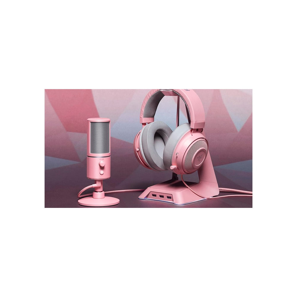 Micrófono Razer Seiren X Rosa Quartz, Calidad De Audio Profesional, Di