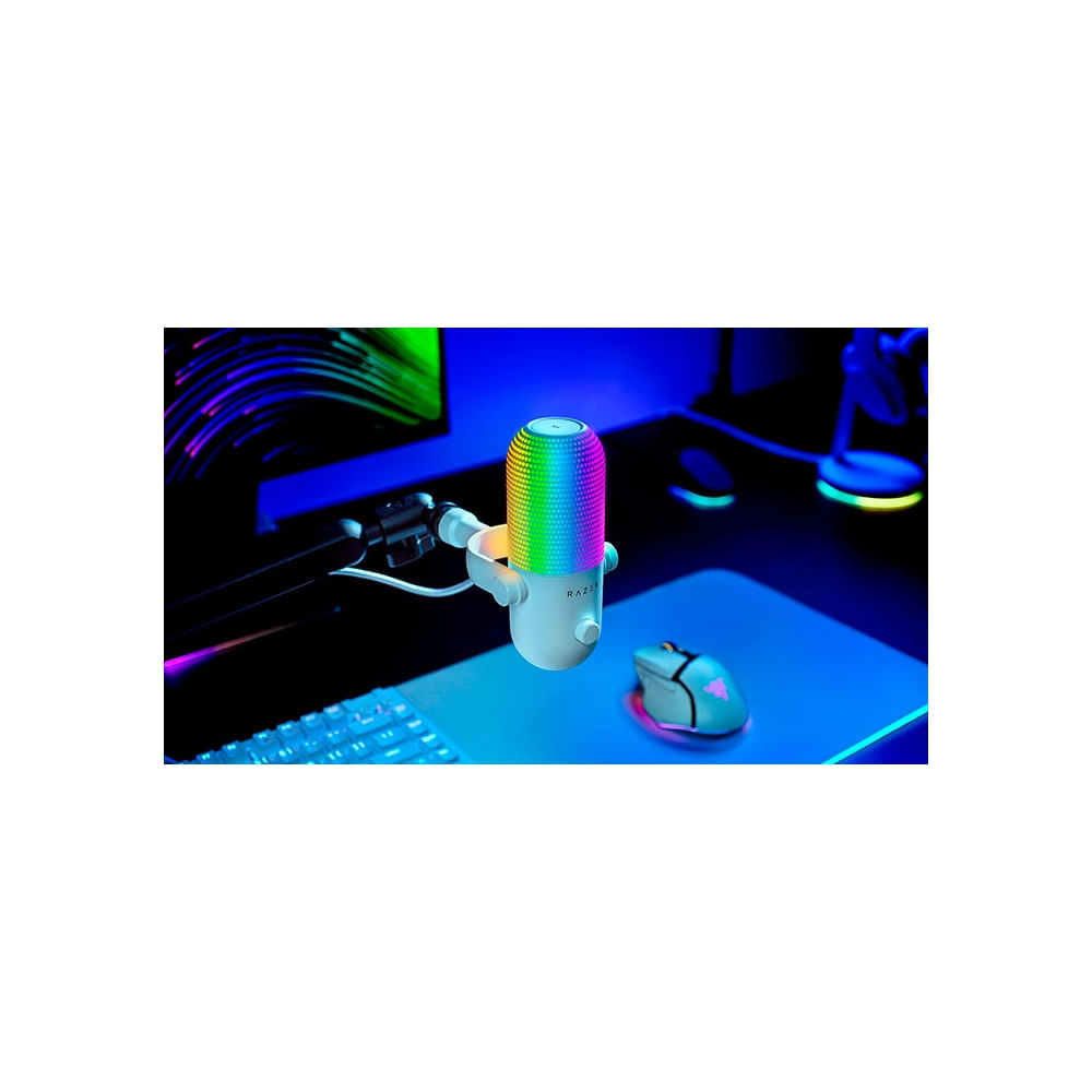 Micrófono Razer Seiren V3 Chroma Blanco - Calidad De Sonido Premium Co