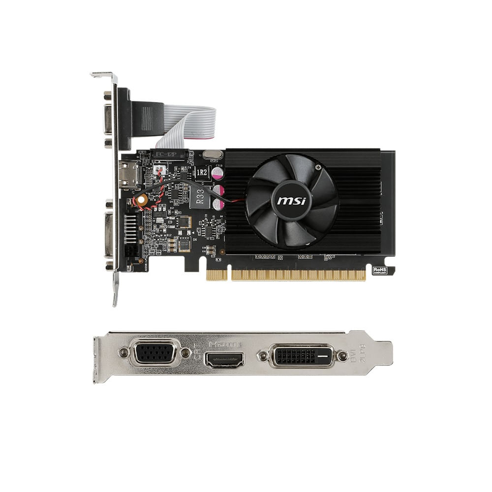 Tarjeta de Video MSI Nvidia GeForce GT 710 2GB DDR3 64-bit PCI-e 2.0
