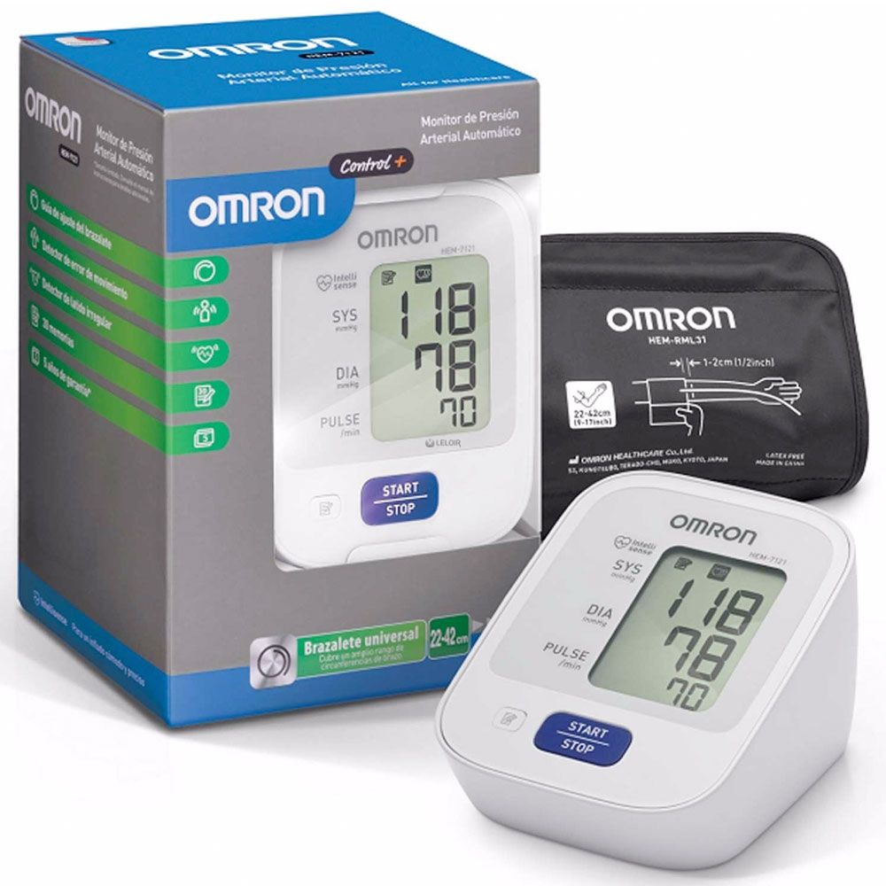 Monitor de Presión Arterial Omron Automático control+ HEM-7121