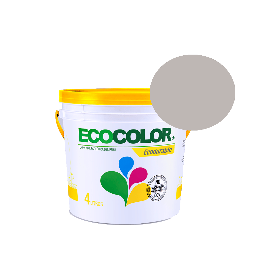 Pintura Ecológica Ecodurable 4Lts Blanco Humo
