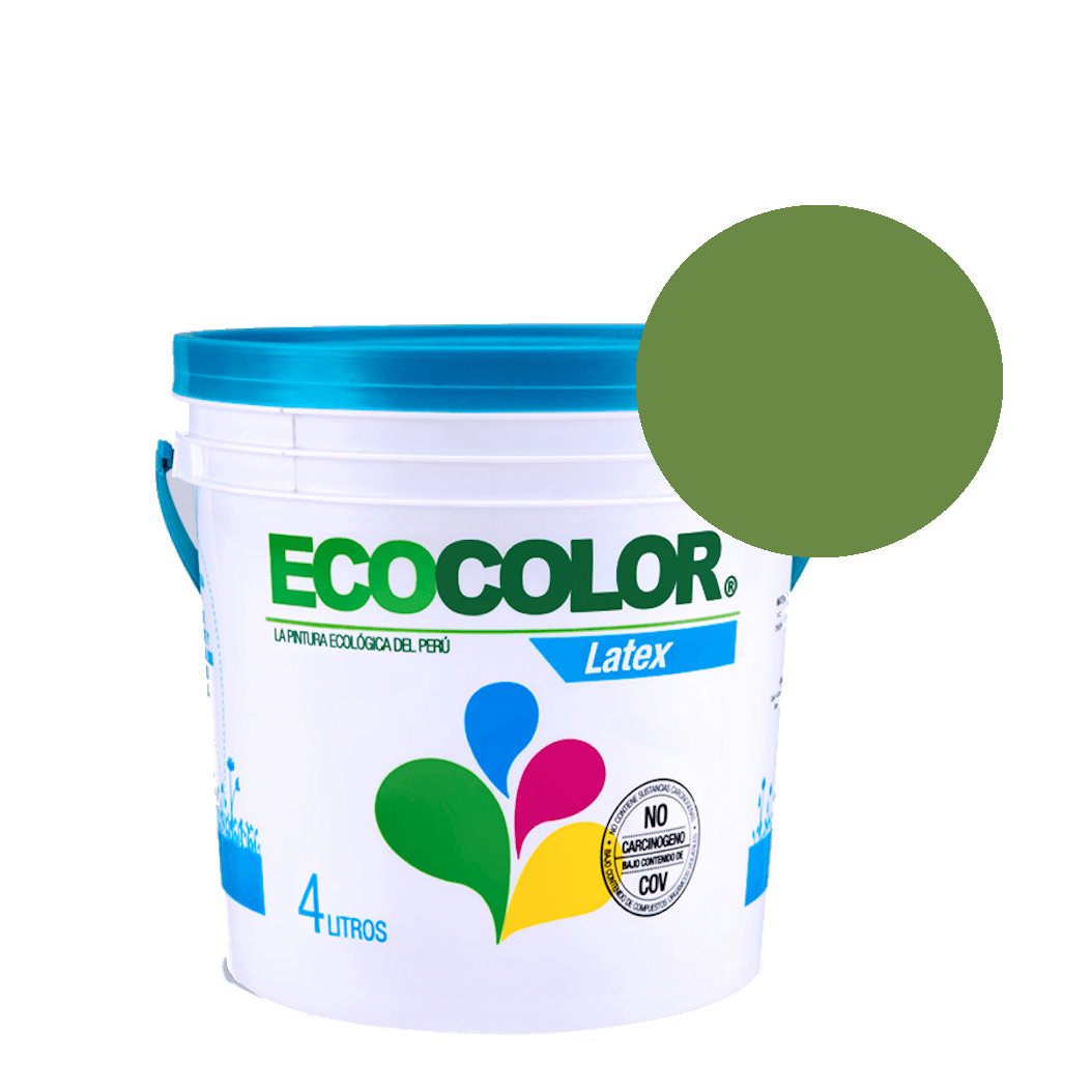Pintura Ecológica Latex 4Lts Verde Tenis