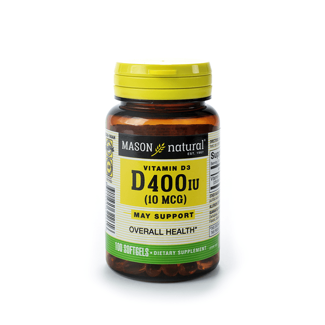 Vitamina D-400 Iu Mason Natural 100 Cápsulas