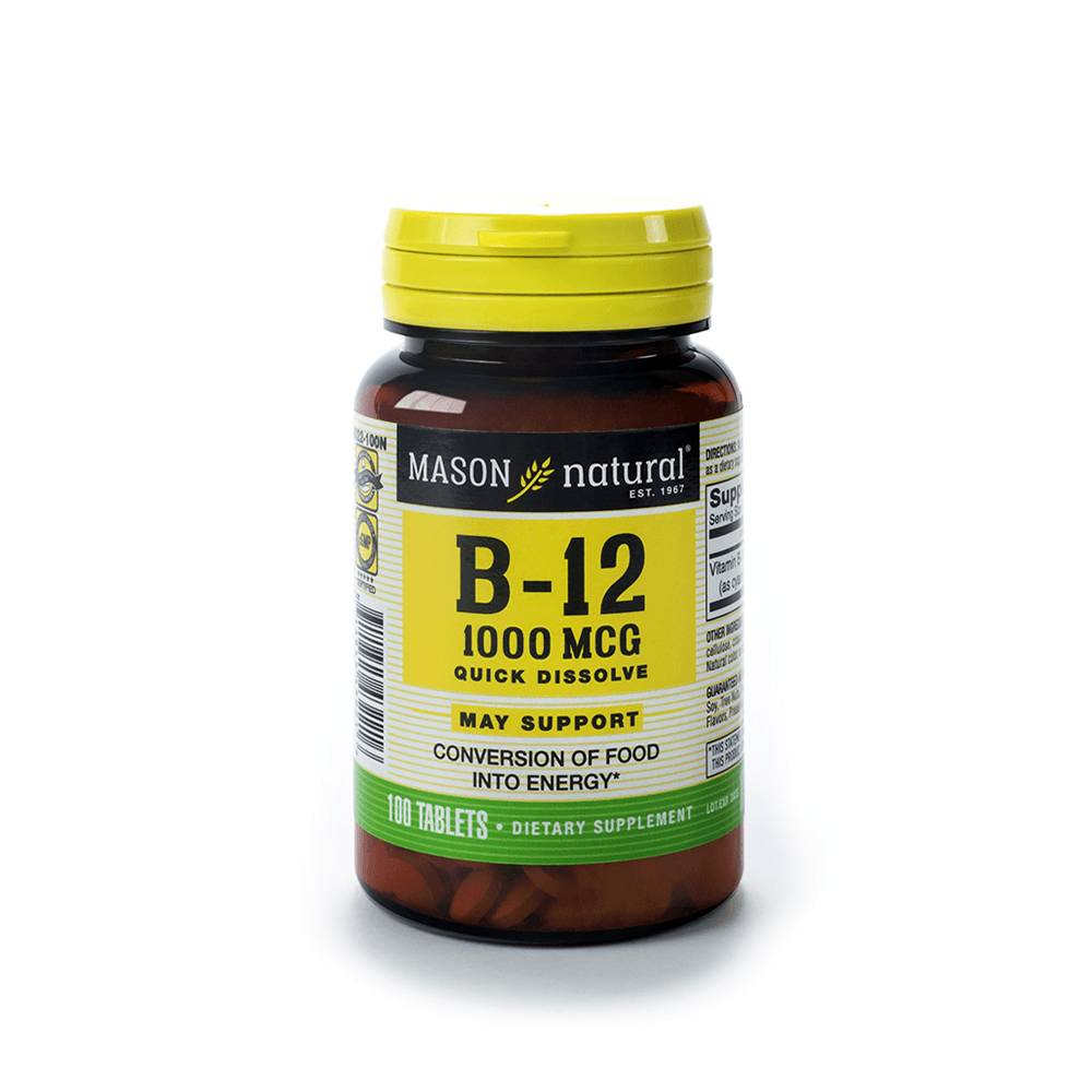 Vitamina B12 - 1000 Mcg  Sublingual Mason Natural 100 Tabletas