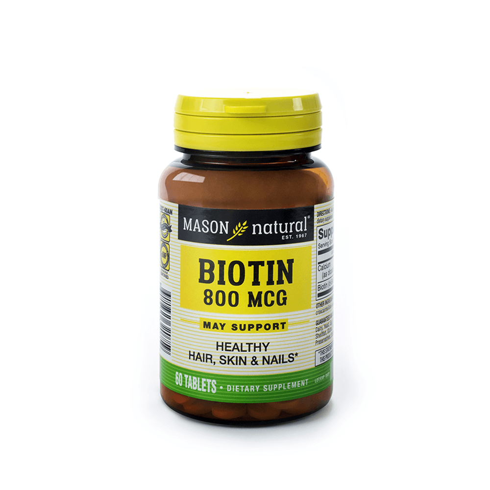 Biotina - 800 Mcg Mason Natural 60 Tabletas