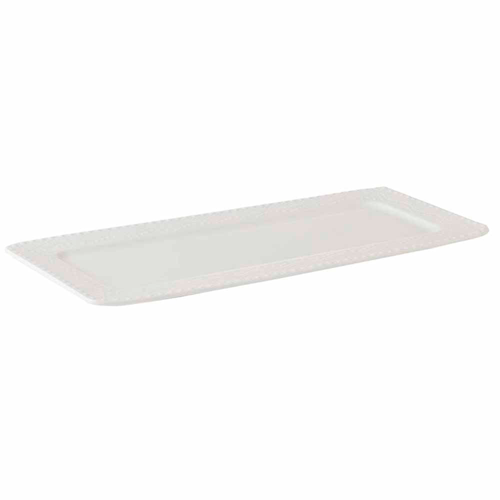 Fuente Rectangular DECO HOME Porcelana Blanco