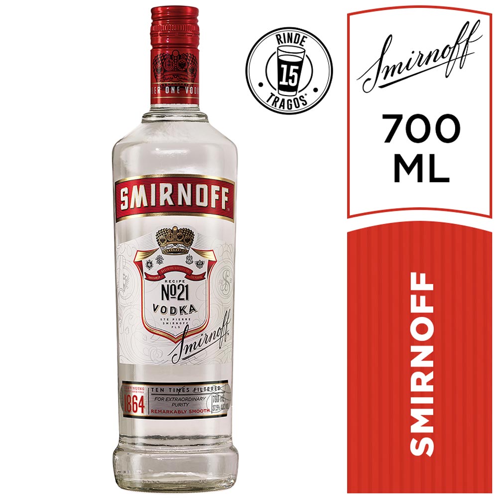 Vodka SMIRNOFF Red Botella 700ml