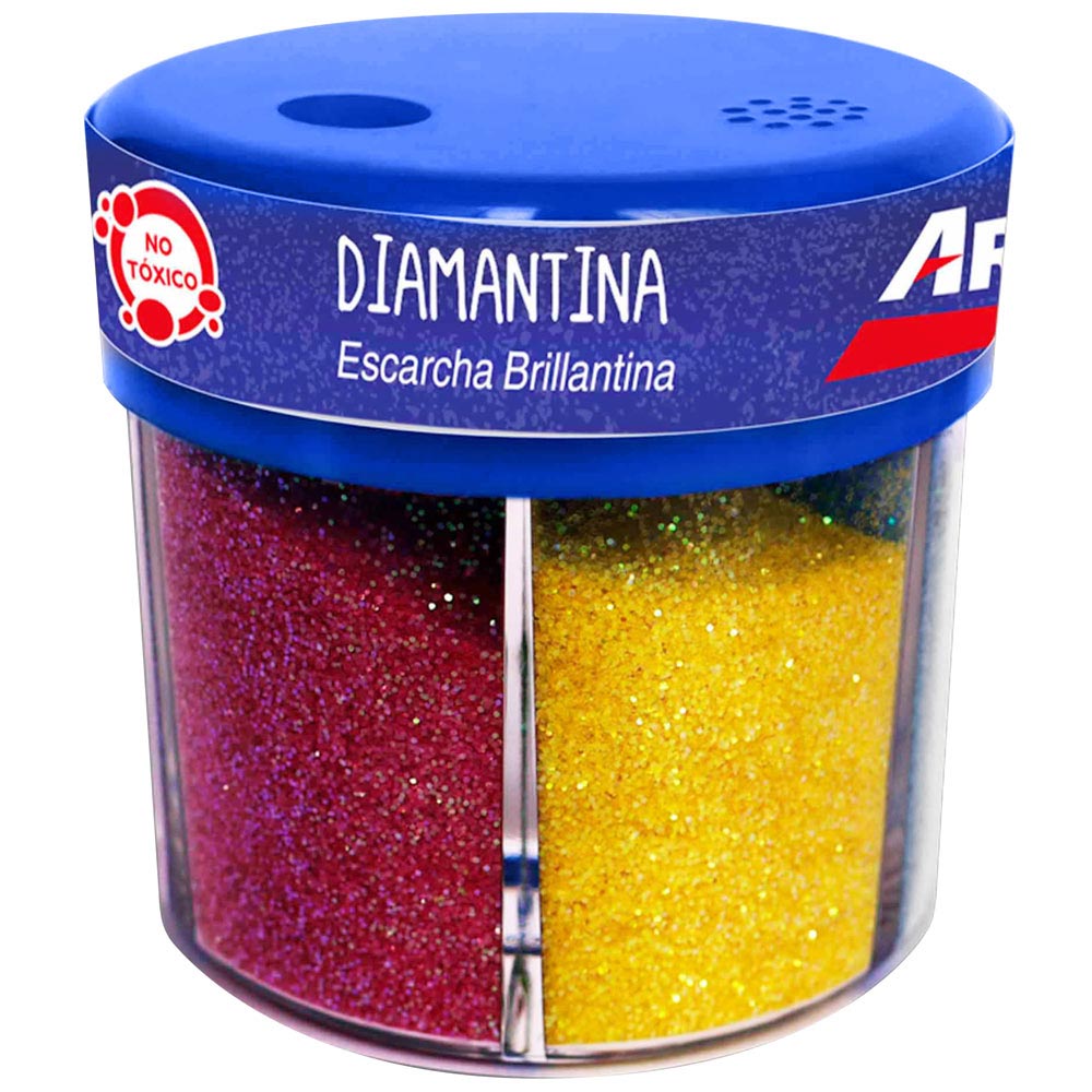 Escarcha ARTESCO Diamantina C/Dispensador 6 Colores