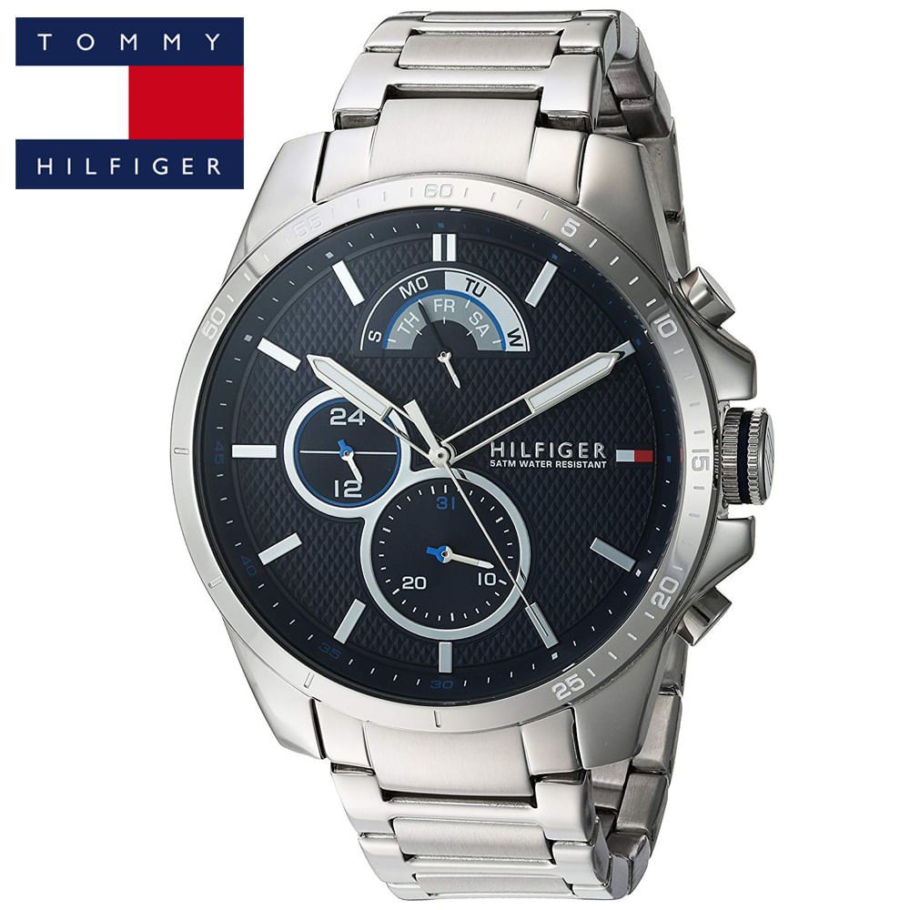 Reloj Tommy Hilfiger Cool Sport 1791348 Multifuncional Acero Inoxidable Plateado azul