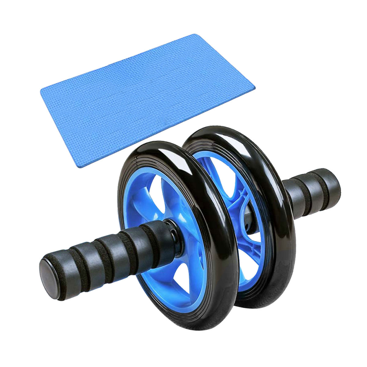 Rueda Doble AB Multifuncional/16cm diametro Sport Fitness - Azul